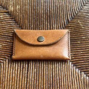 Vintage Tan Leather Card Holder